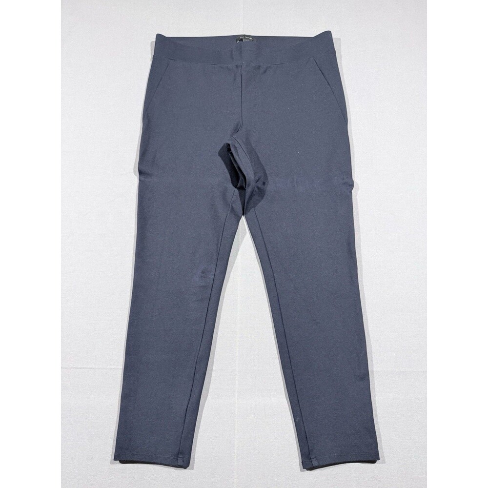 Ann Taylor Pants Women Size Large Navy Blue Pull On Stretch